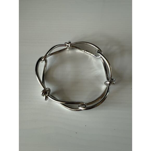 Balenciaga Silver metal Knot Collar Choker Style Necklace - Picture 4 of 6